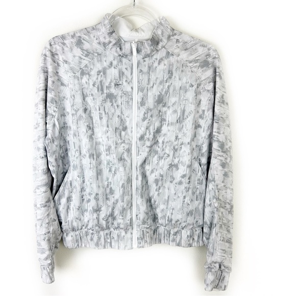 Lululemon Bombs Away Jacket in reversible white/city breeze white multi size: 8 - Picture 3 of 13